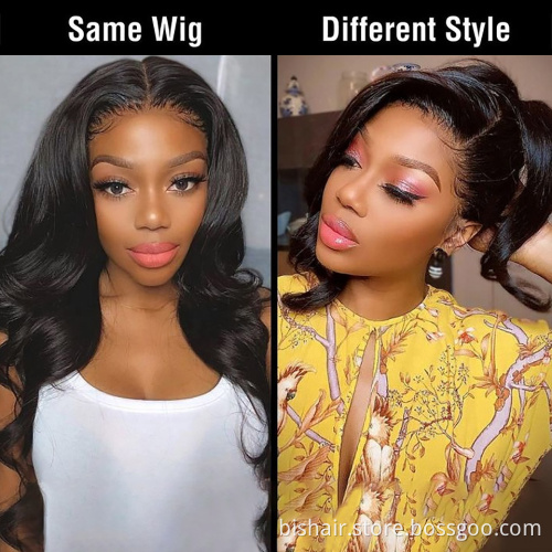 HD Transparent Body Wave Human Hair 13x4 Lace Wigs Wholesale Cuticle Aligned Brazilian Virgin Remy Human Hair Lace Front Wigs